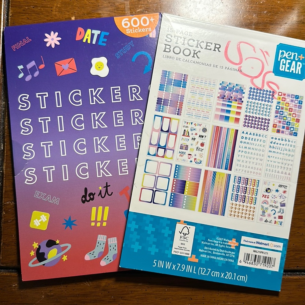 Planner stickers new never used . 15 pages 2 books with 600 stickers each